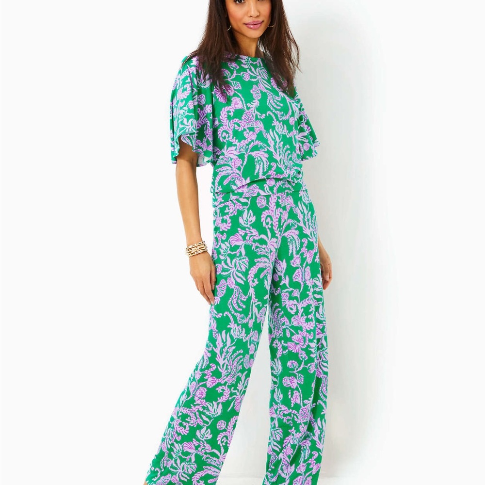 NEW Lilly Pulitzer Allena Knit Palazzo Pants and Top SET